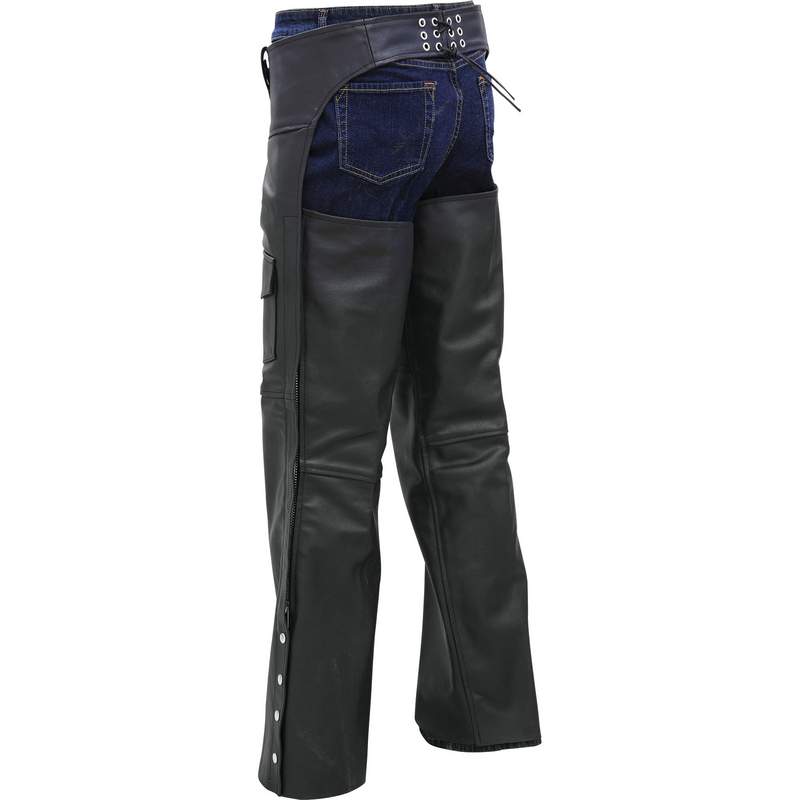 Rocky Mountain Hides Solid Genuine Buffalo Leather Motorcycle Chaps
