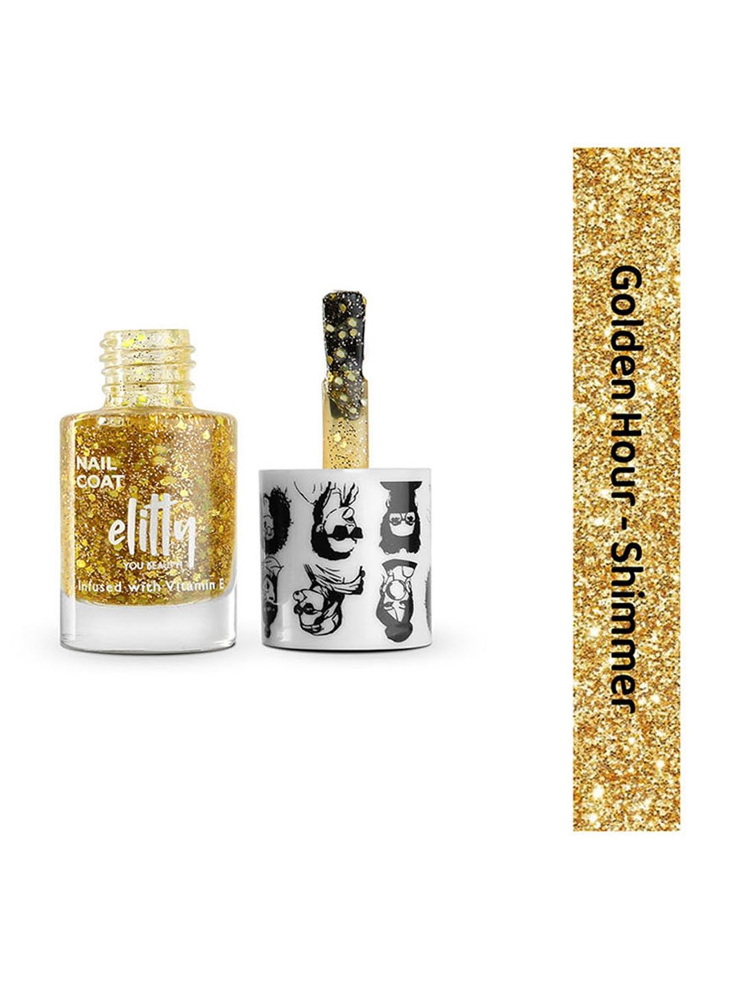 Elitty Mad Over Nails Shimmer Nail Polish Golden Hour (Golden) - 6 ml
