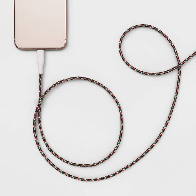 heyday™ 4' Lightning to USB-A Braided Cable - Green