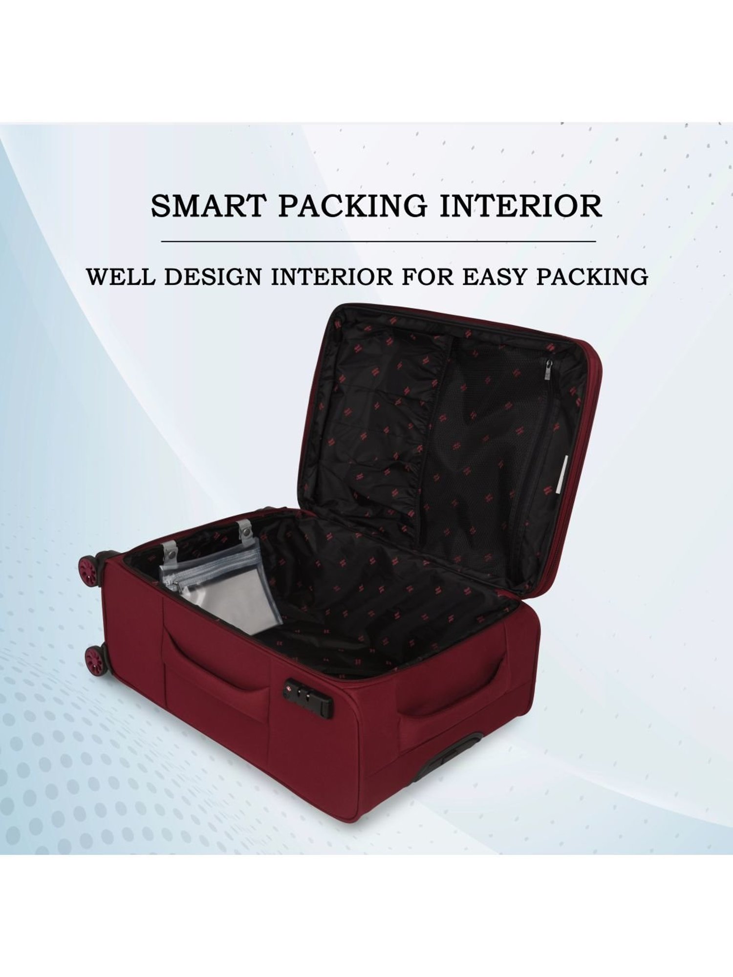 it luggage The Lite Red Medium -24 inches Expandable Soft Case Luggage Trolley with TSA Lock