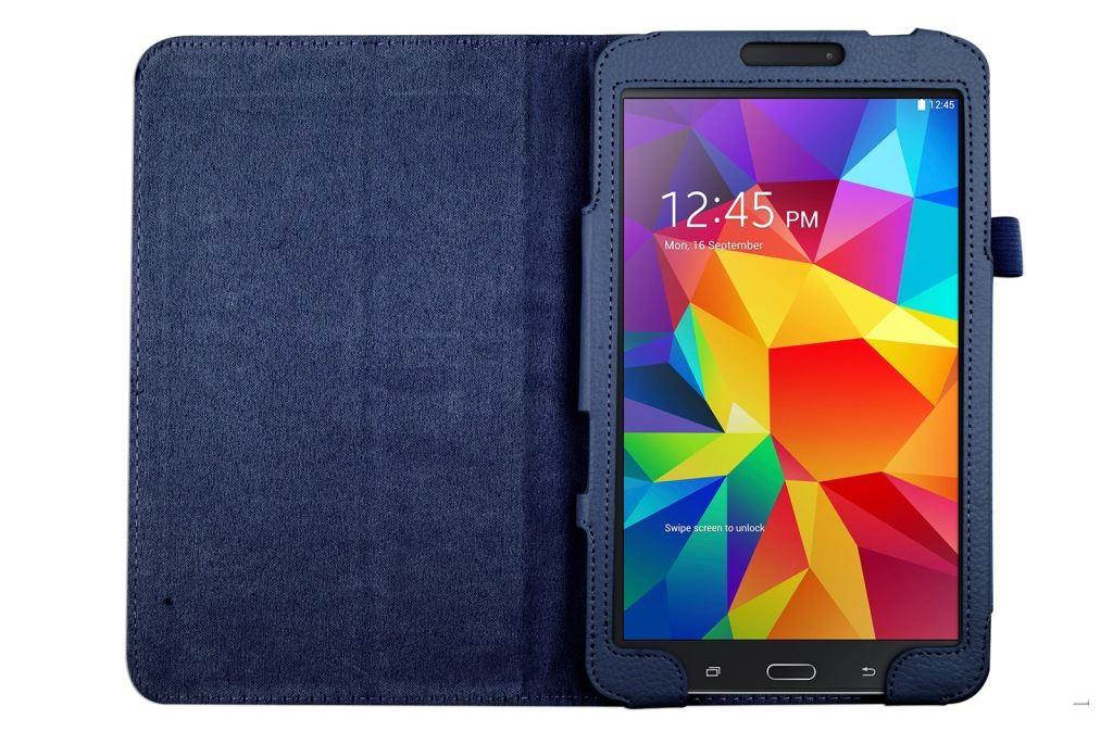 Hellfire Trading Magnetic PU Leather Case Cover for Samsung Galaxy Tab 4 8" T330 - Black