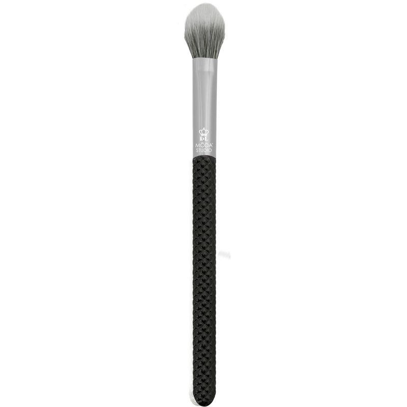 MODA Brush Studio 8pc Pro Glam Black Makeup Brush Set, Includes - Powder, Crease, Smudger, and Angle Eyeliner Brushes