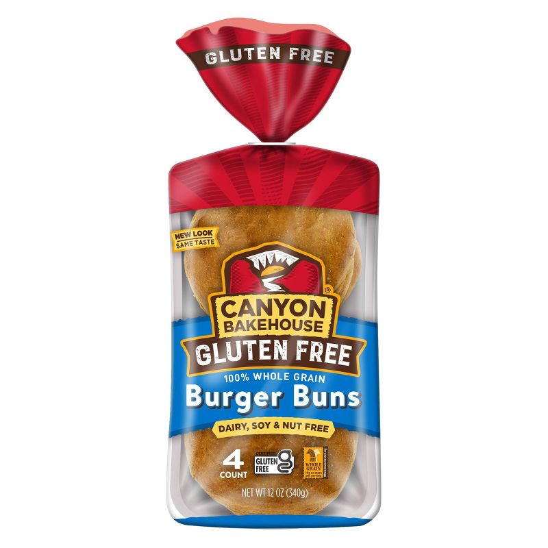 Canyon Bakehouse Gluten Free 100% Whole Grain Burger Buns - 12oz