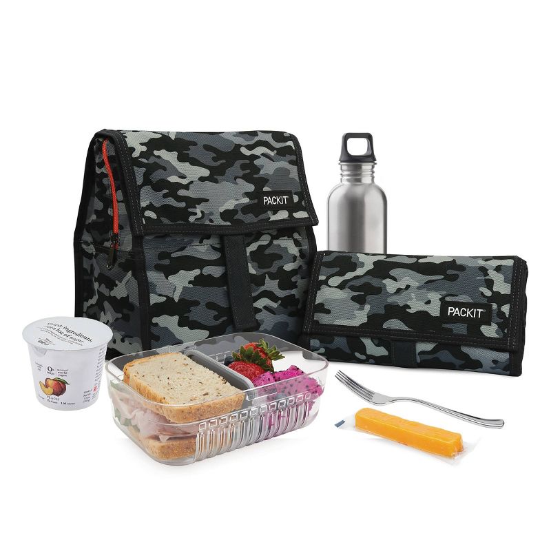 Packit Freezable Lunch Bag - Charcoal Camo