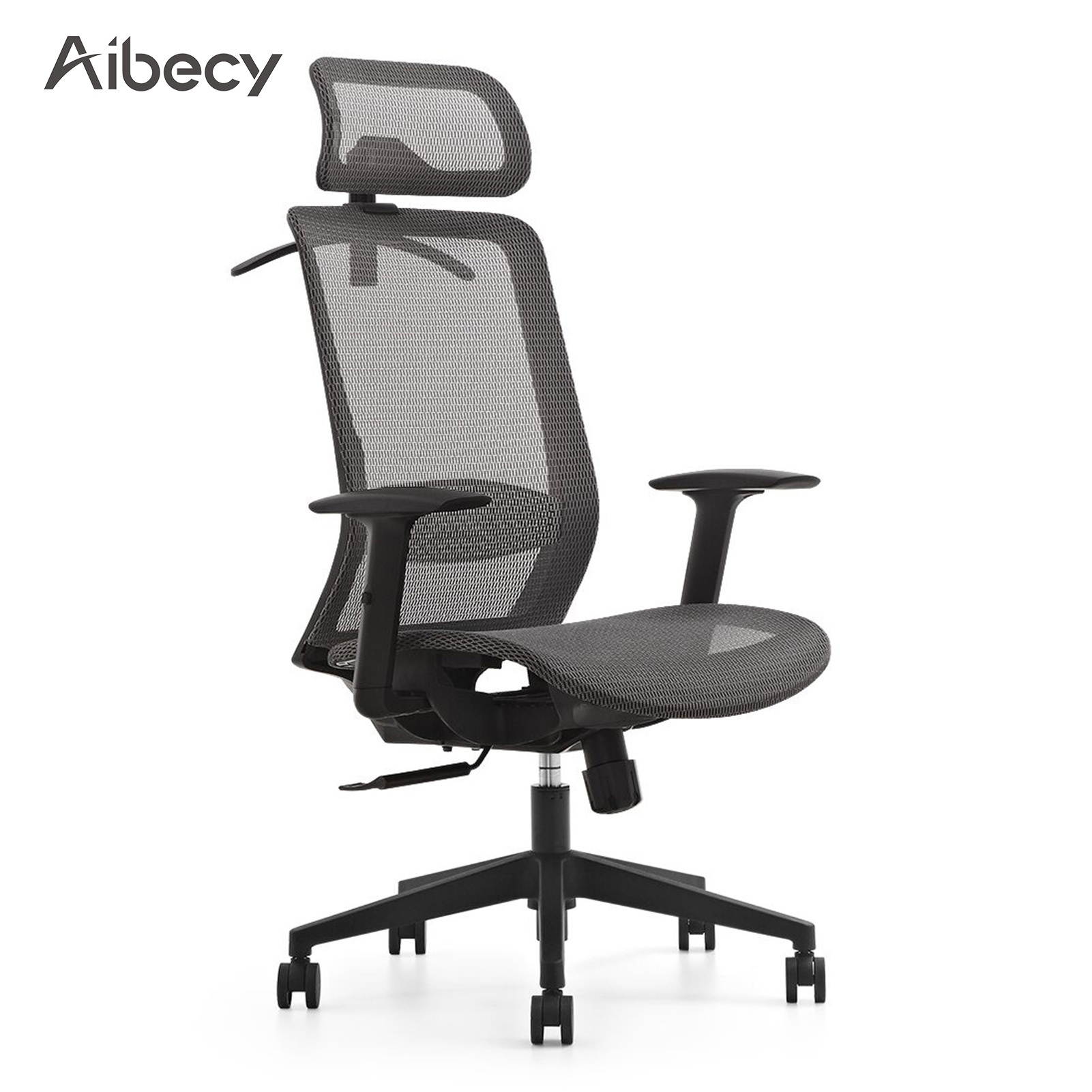 Aibecy Ergonomic Office Chair High Back Breathable Mesh Computer Chair 360&deg; Swivel Desk Chair Adjustable Chair Height Backrest Tilt Headrest Armrest Lumbar Support Executive Task Chair for Office Home
