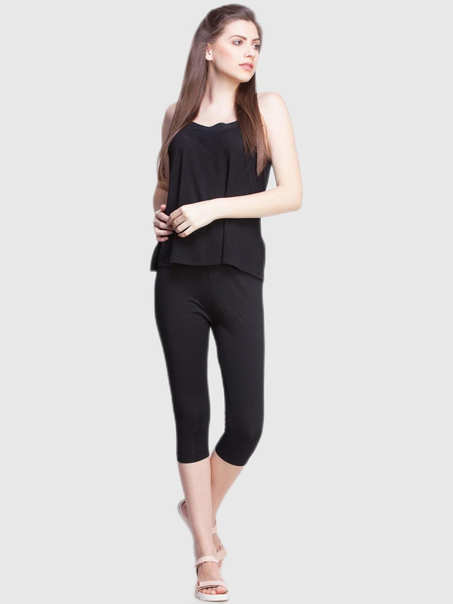Dollar Missy Black Skinny Fit Capris