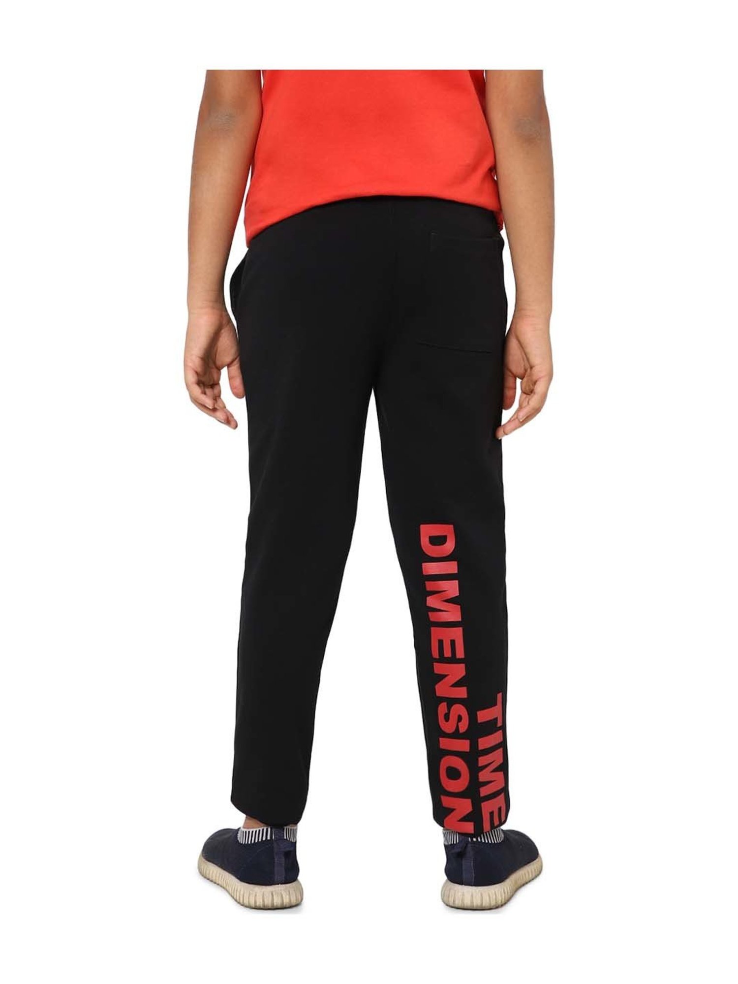 Jack & Jones Junior Black Printed Trackpants