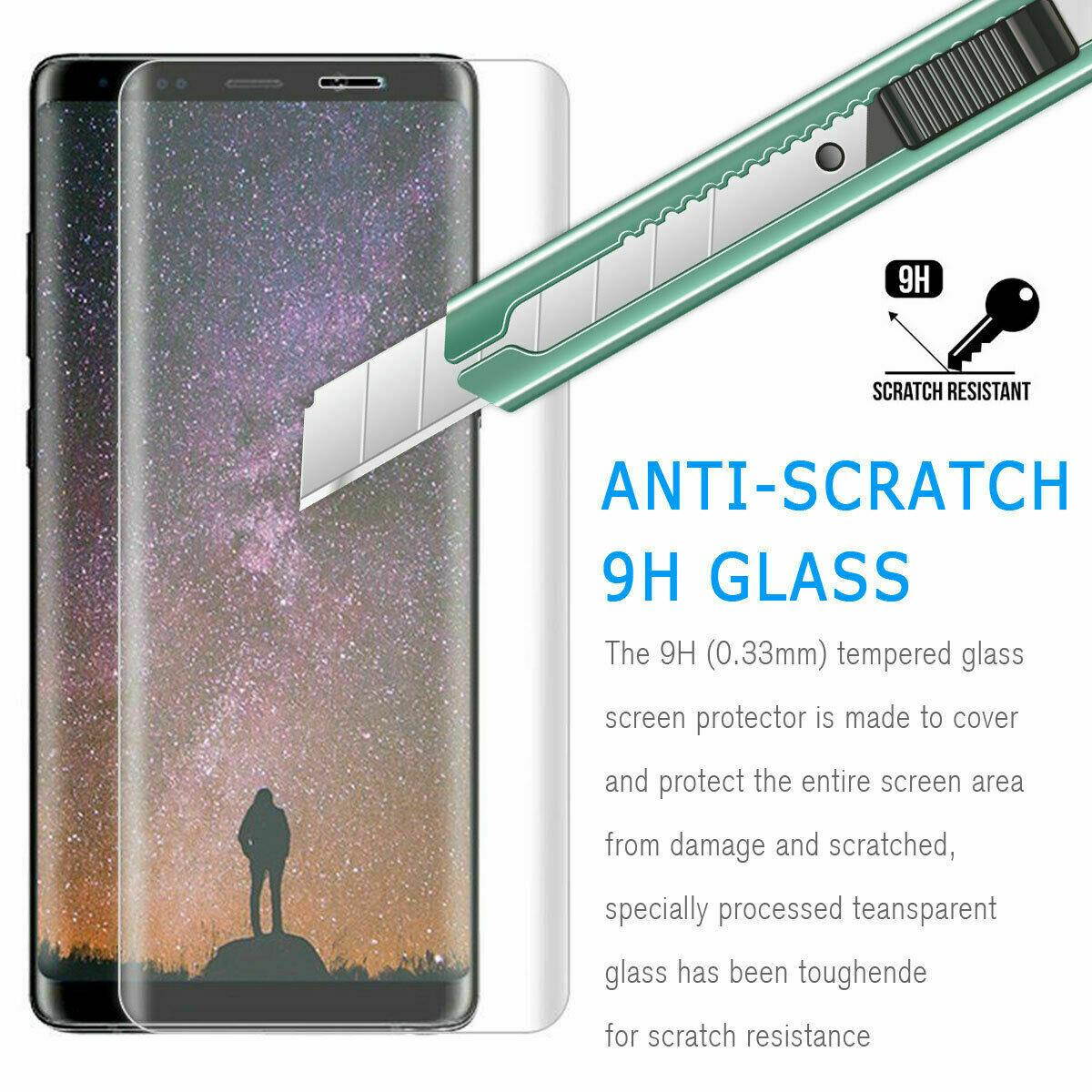 For  Note S8 S9 S10 Plus 8 9 Full Tempered Glass Full Adhesive Cover 2PCS