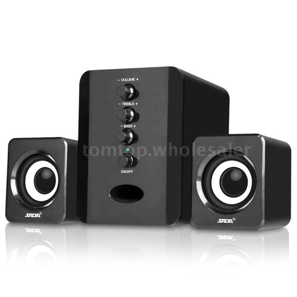 Computer Speakers 2.1 USB Desktop PC Laptop Audio Player System Subwoofer Mini