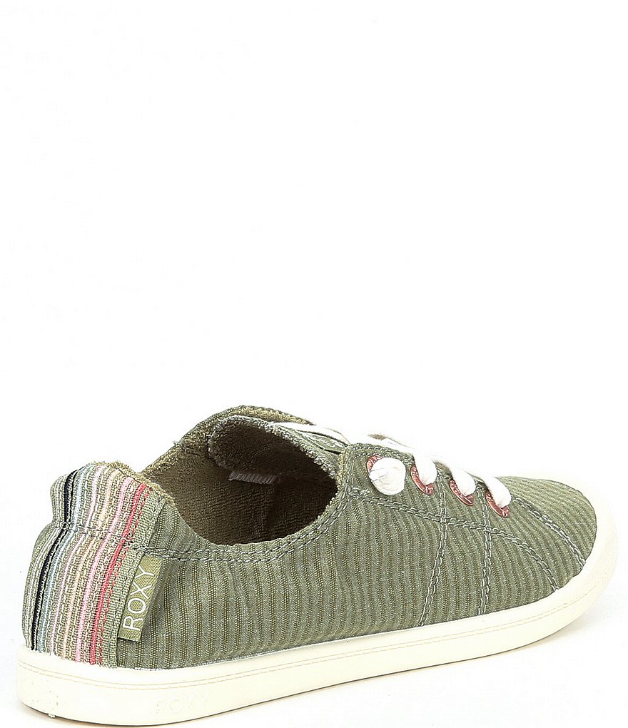 Roxy Bayshore III Canvas Striped Back Detail Slip-On Sneakers