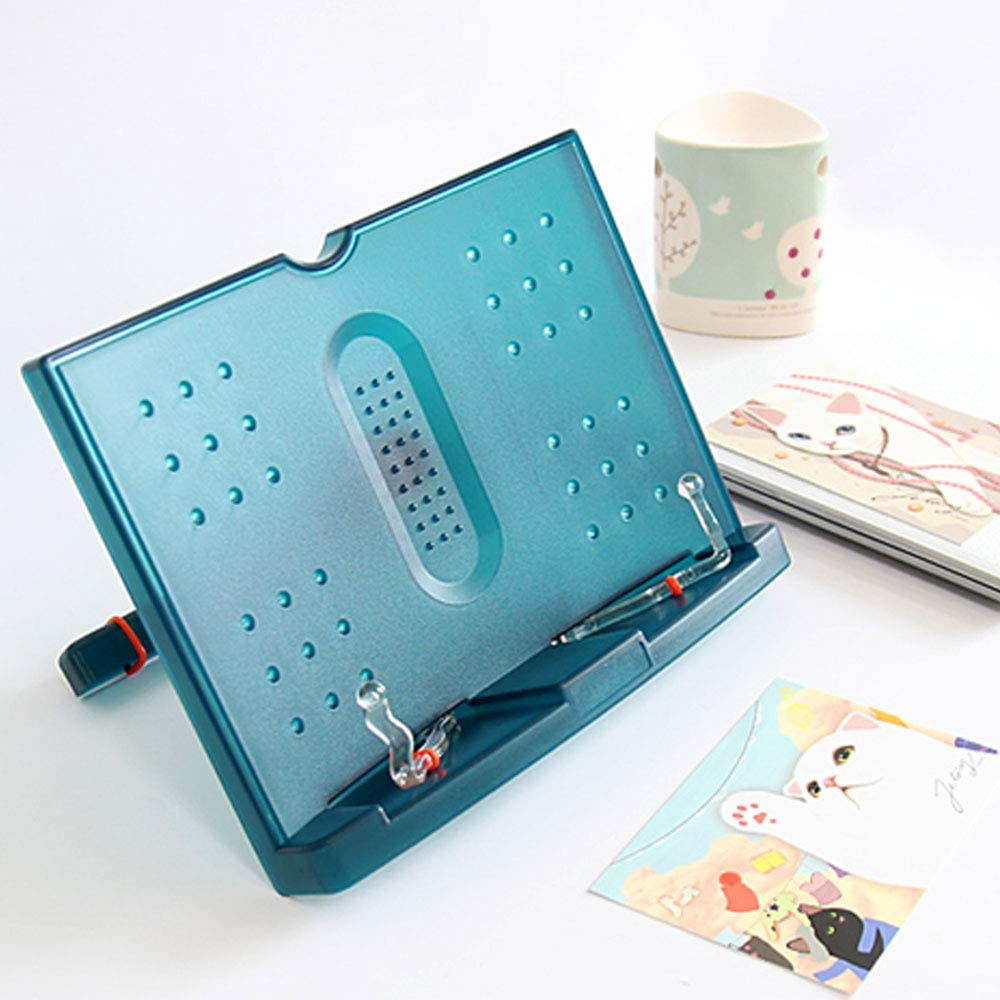 Portable Reading Stand/Book stand Document Holder for Music Book Document Textbook Kitchen Cookbook Recipe Tablet(180 angle adjustable)