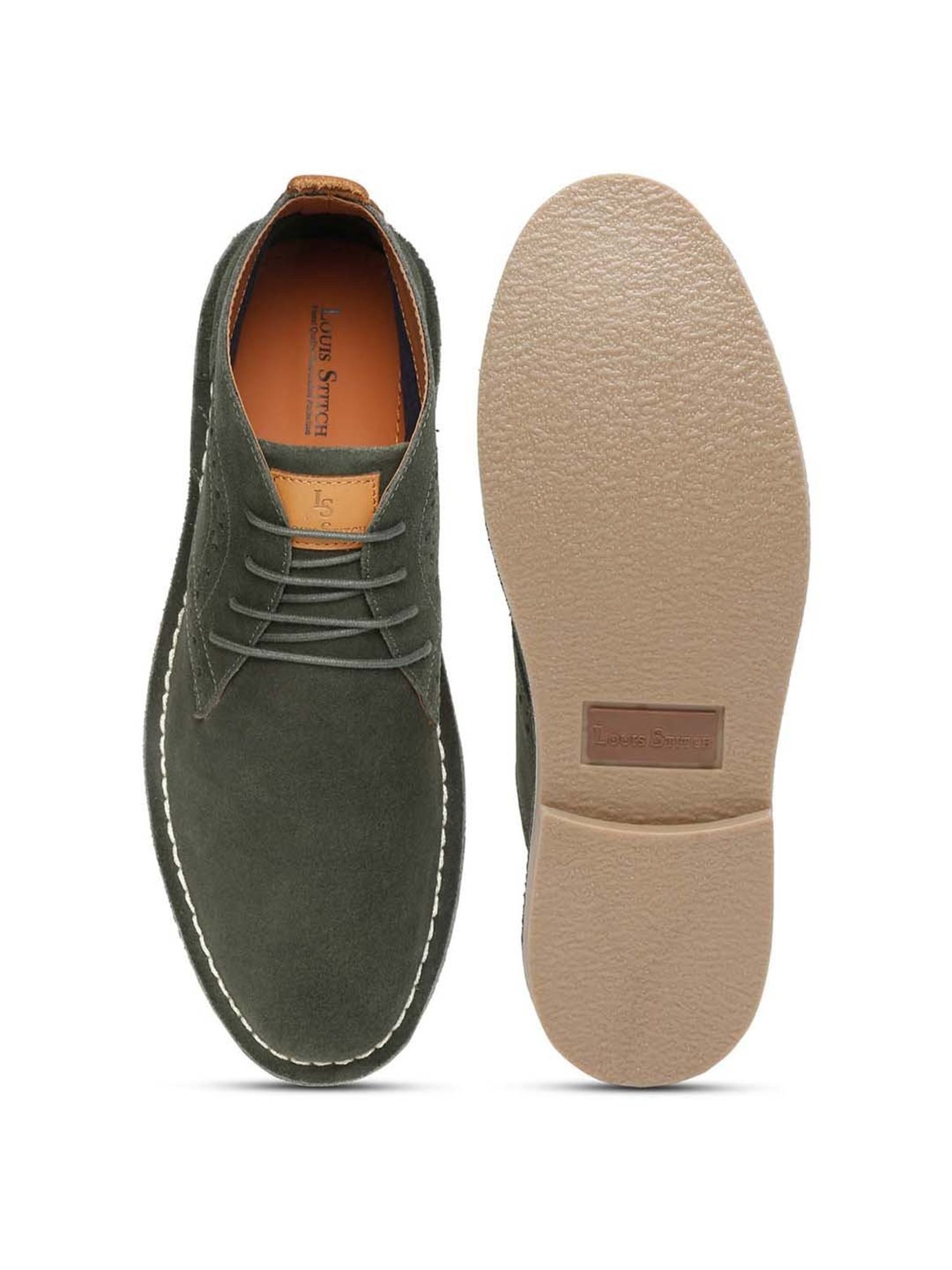 Louis Stitch Men's Seaweed Green Chukka Boots