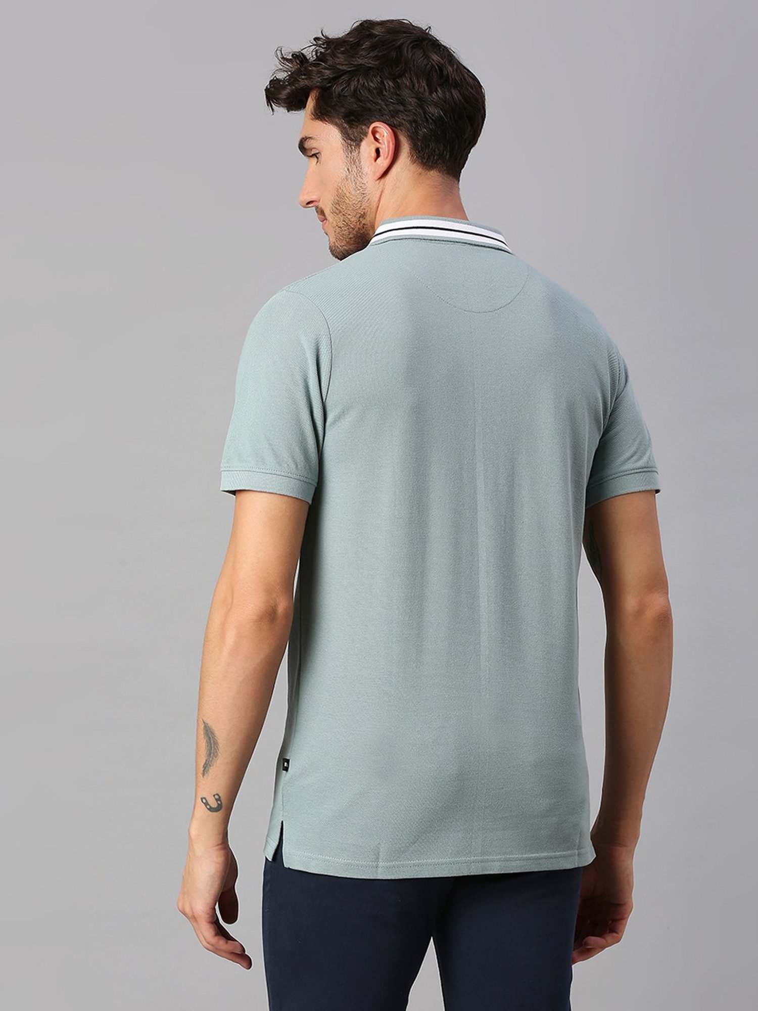 Dennis Lingo Turquoise Regular Fit Polo T-Shirt