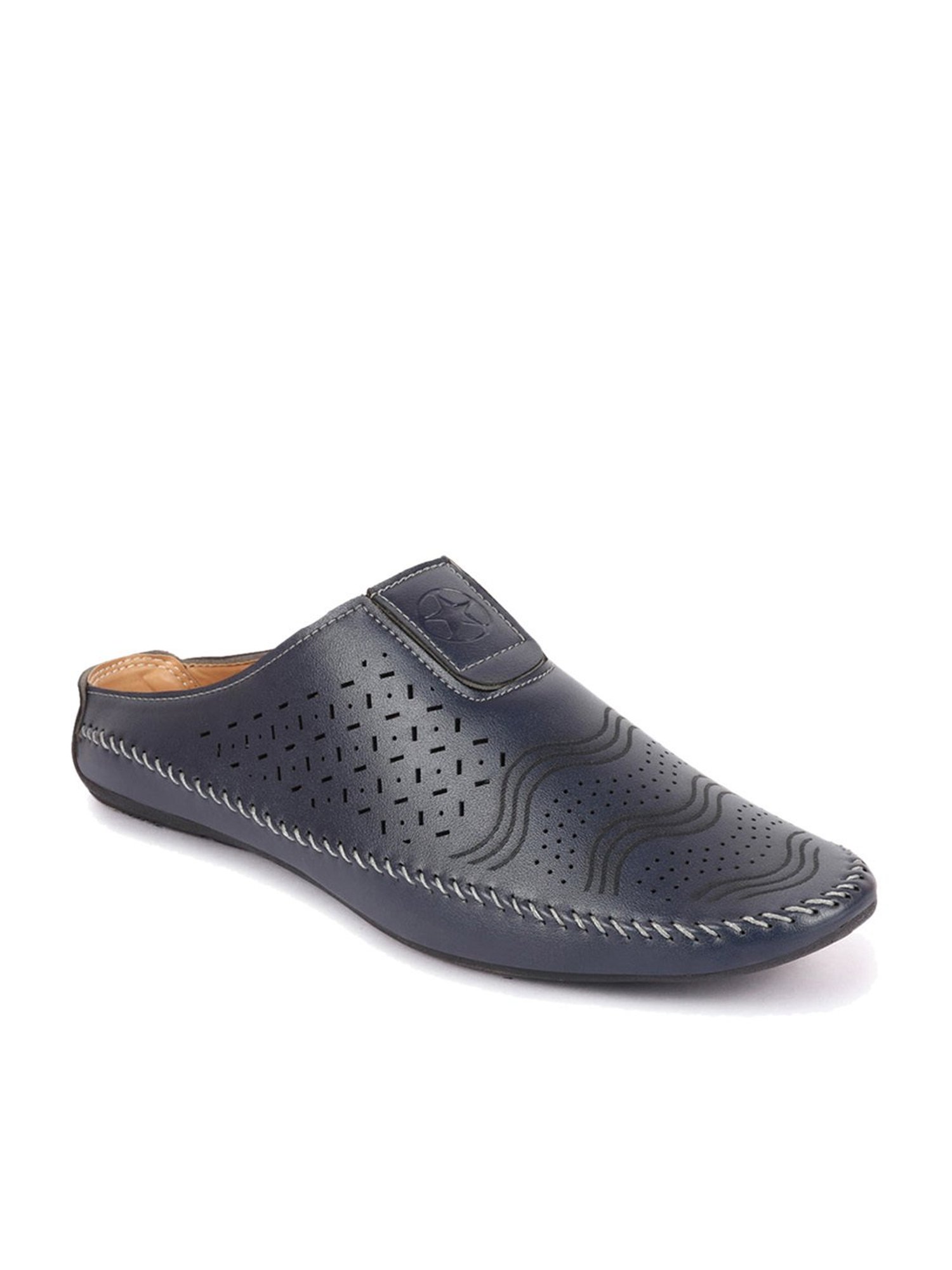 Fausto Men's Blue Mule Shoes