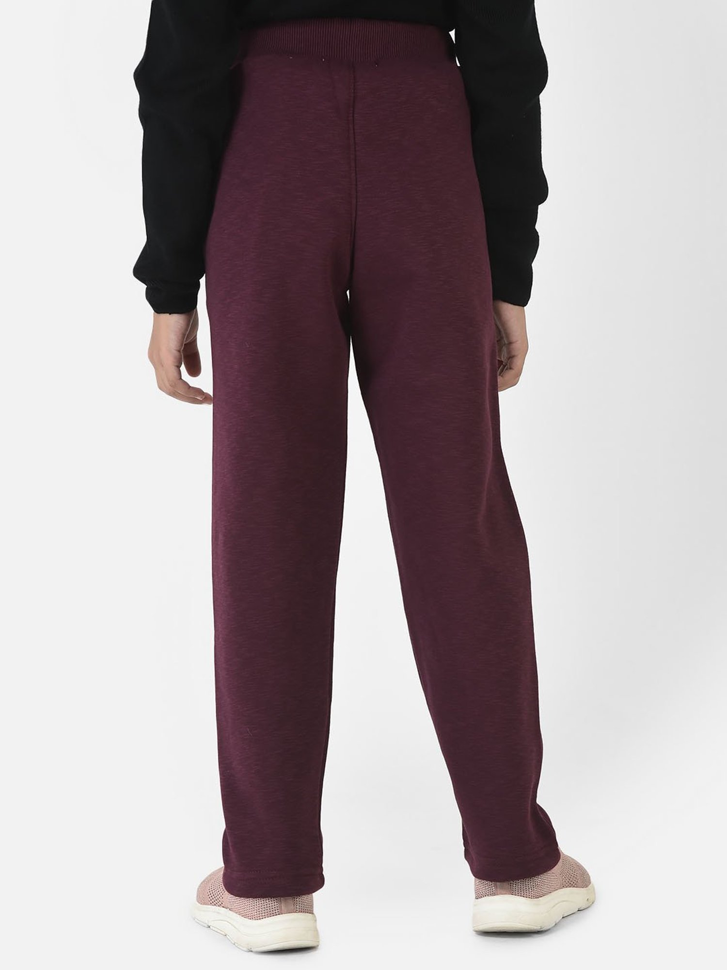 METTLE Girls Navy Solid Joggers