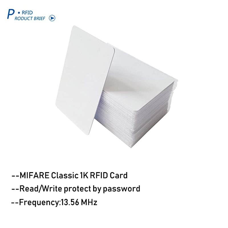 13.56MHz MIFARE Classic 1K, RFID Smart Cards / M1 Cards, ISO14443A Printable Blank RFID PVC Cards for Access Control, Hotel Key cads, etc (200 pcs)
