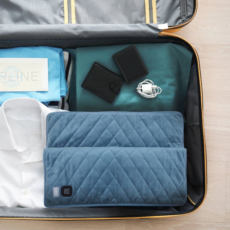 Pure Enrichment WeightedWarmth 2-in-1 Weighted Body Pad with Warmer - 6lbs -  32" x 21" - Blue