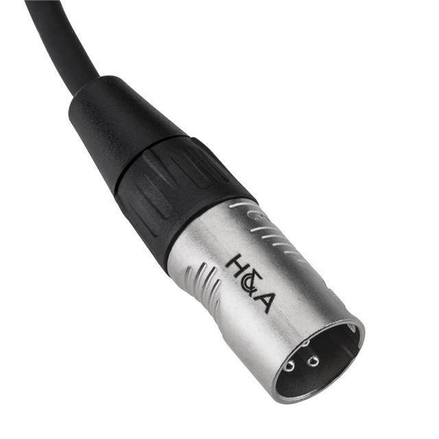 H&A 1/4" TRS M to XLR M Professional Interconnect Cable W/ Rean Connectors - 10'
