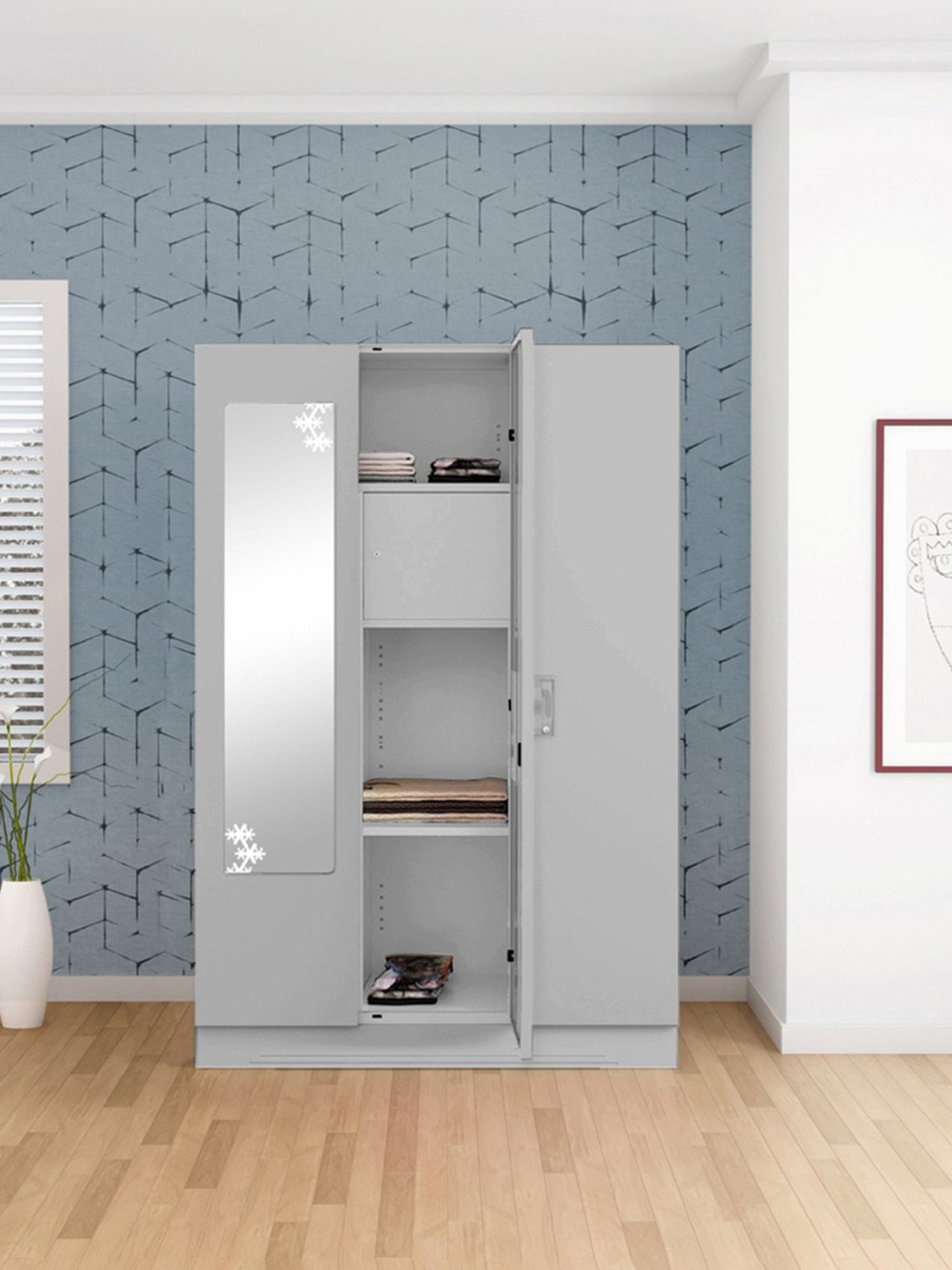 Home Basics 5 Dual Hook Chrome Plated Steel Over the Door Hanging Rack