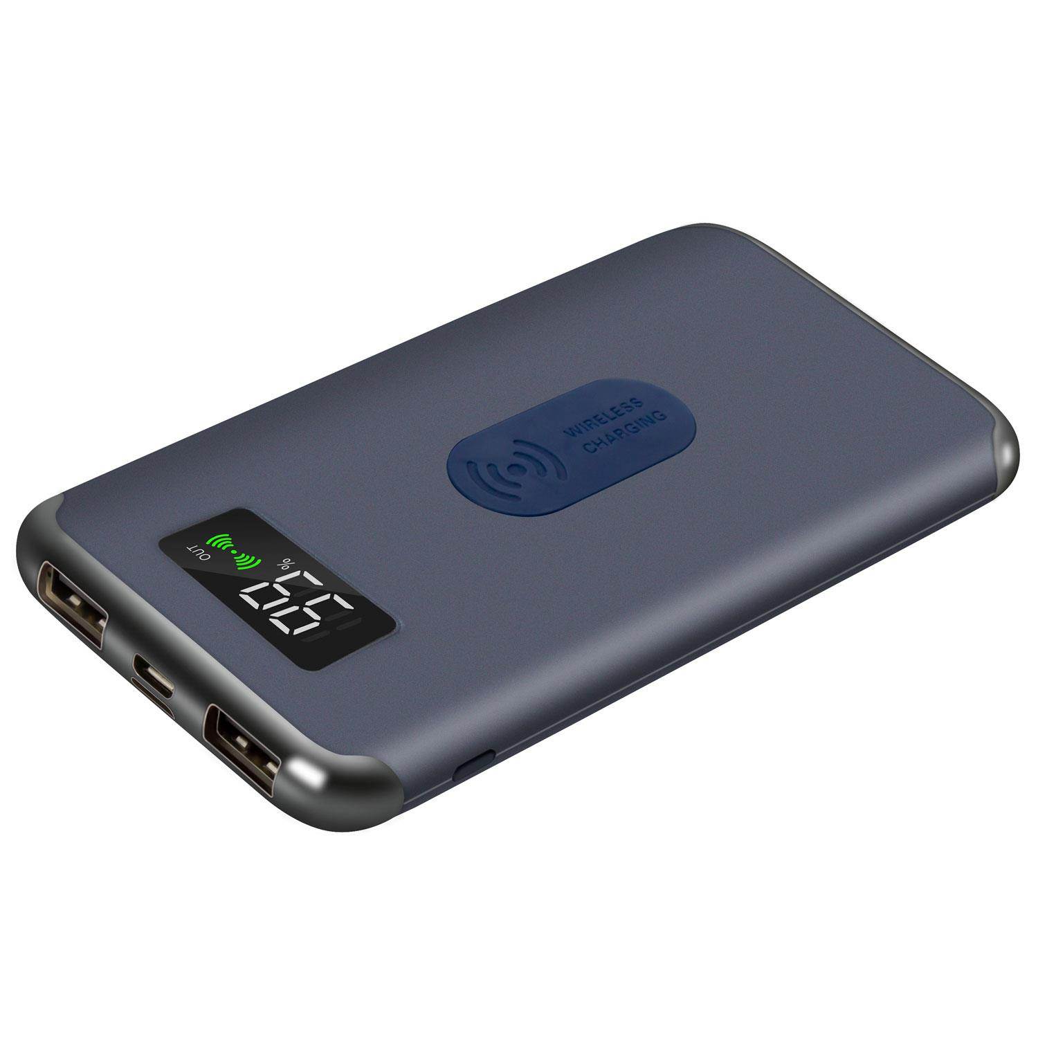 Deco Gear Wireless Power Bank 8,000 mah with Digital Display & USB-C Cable