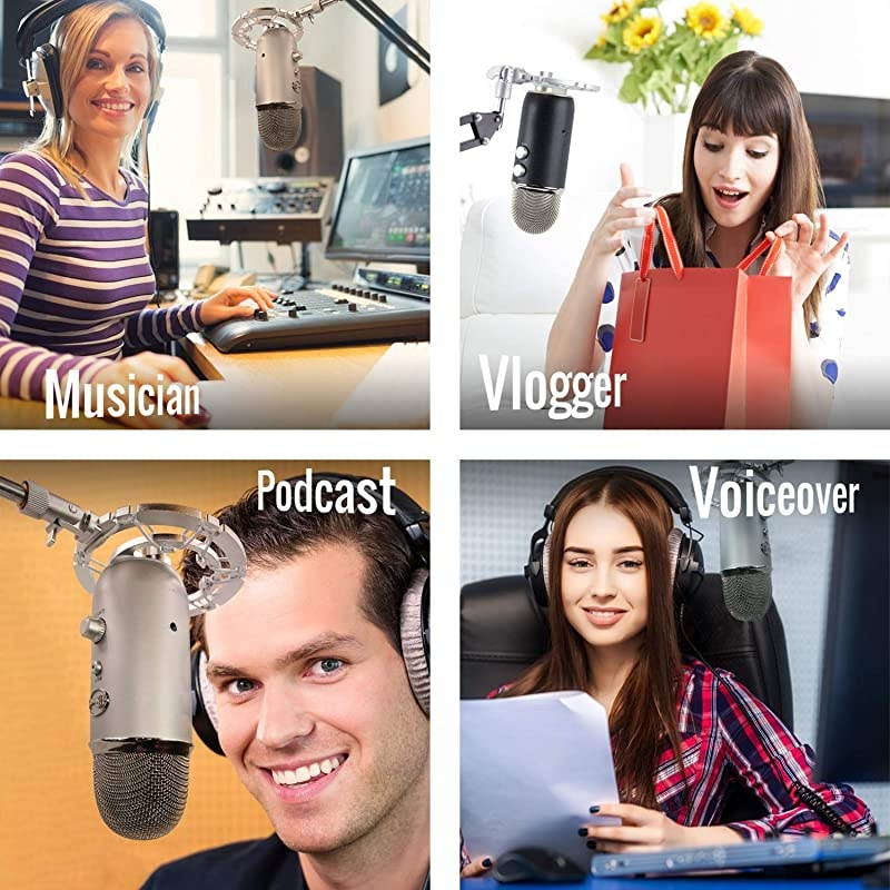 PRO Blue Yeti Shock Mount &ndash; Latest Advanced Vibration Blocking, Noise Repelling Shockmount System for Blue Yeti Original Snowball & USB Pro &ndash; Ultra-Portable Lightweight Microphone Shock Mount