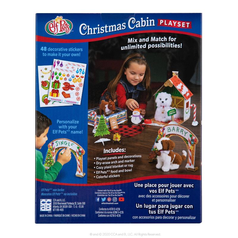 Elf Pets Christmas Cabin Playset