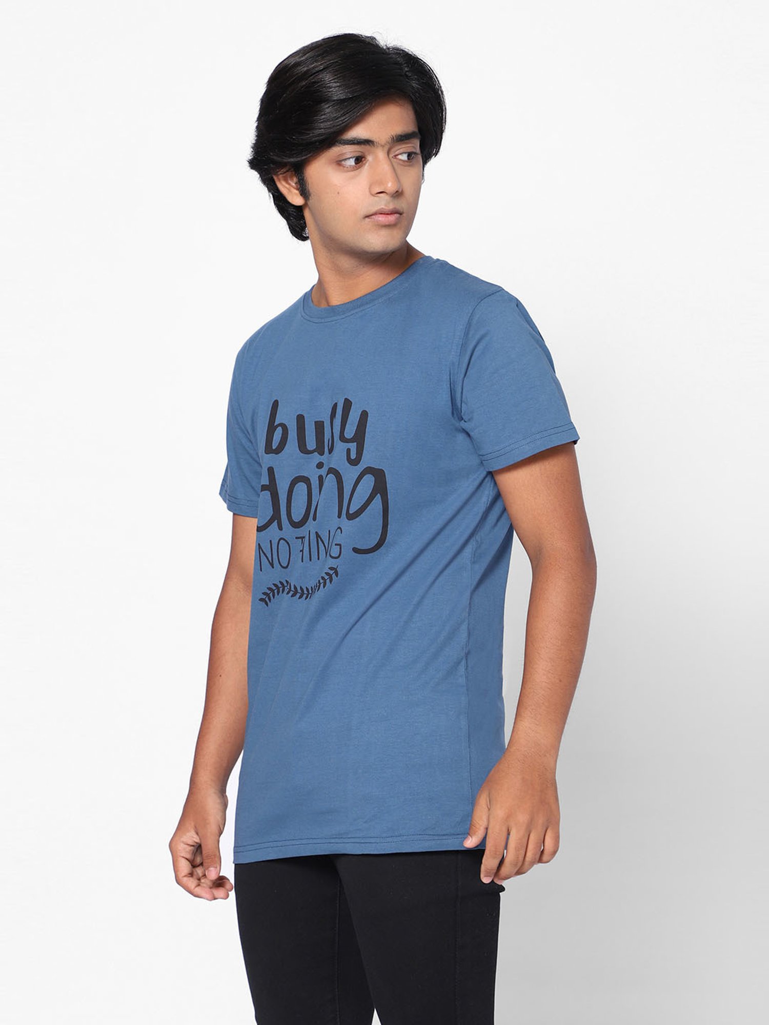 TeenTrums Boys Blue Graphic Print T-Shirt