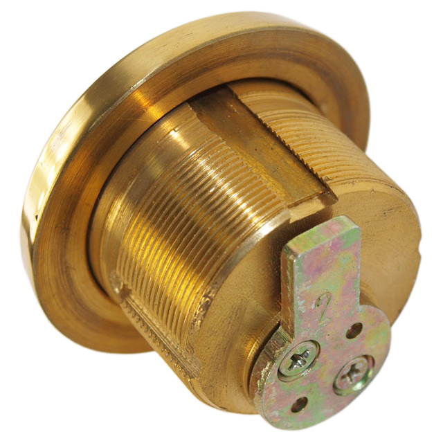 Super Lock (Like MUL-T-LOCK), Solid Replacement 1" Mortise Cylinder Lock, Polished Brass US3, HIGH SECURITY, 006 KEYWAY