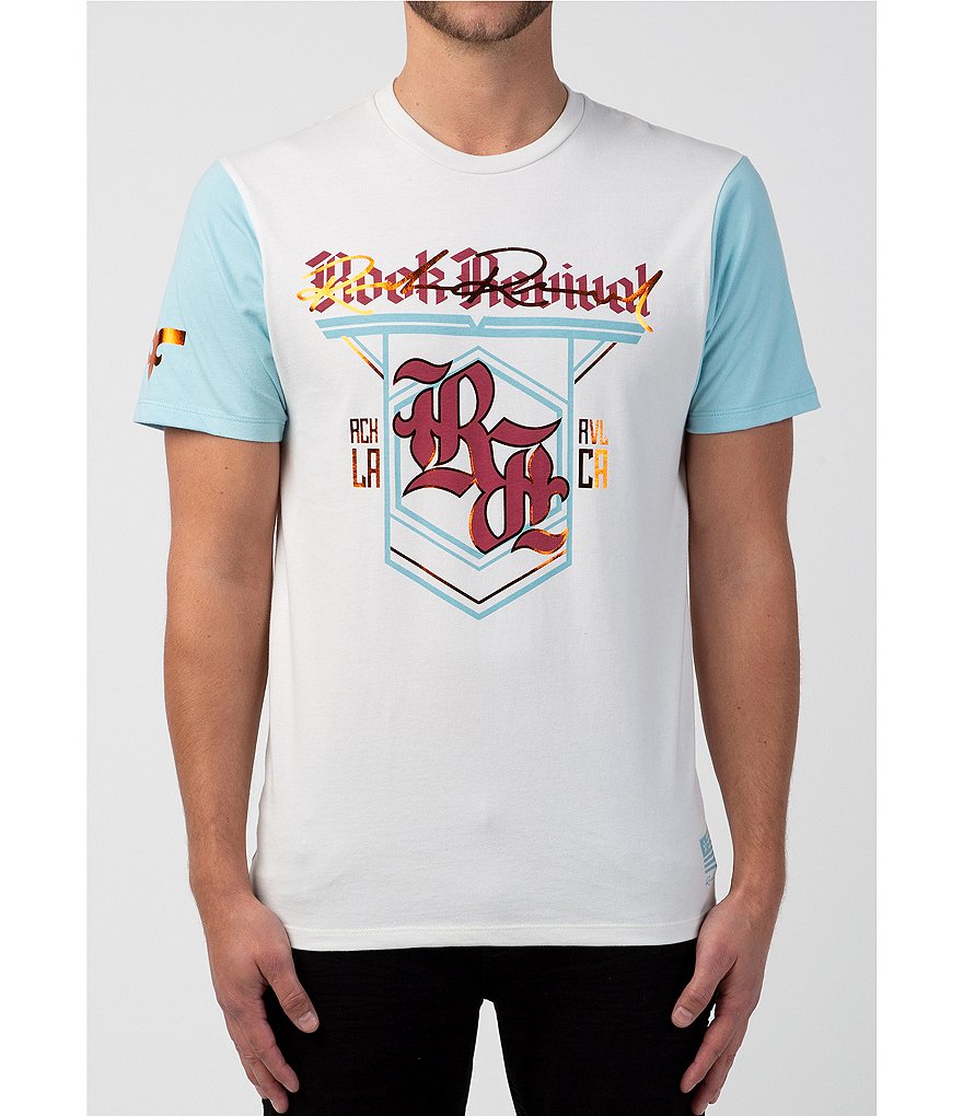 Rock Revival Short-Sleeve Colorblock Double #double;R#double; Logo T-Shirt