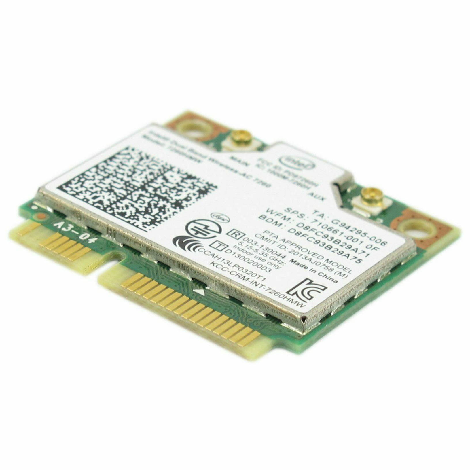 Dual Band Wireless Intel 7260HMW 867M BT4.0 802.11ac Mini PCI-E Wifi Card