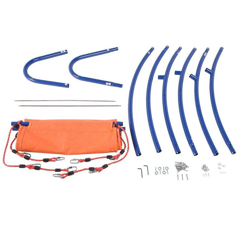 HearthSong - Rockin' 2-in-1 Hammock - Curved Steel Rocker for Kids Outdoor Play