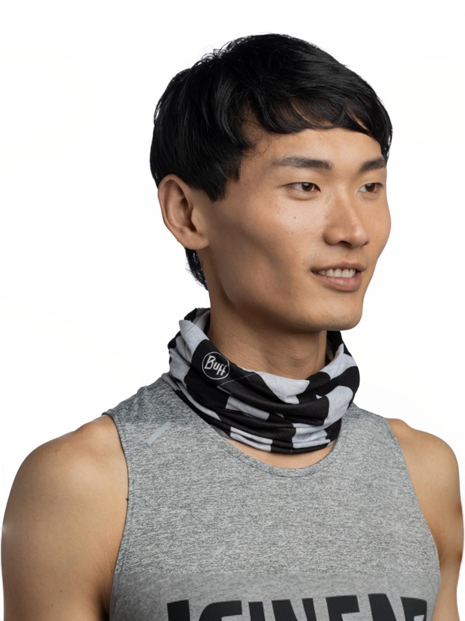 BUFF White & Black Printed Bandana