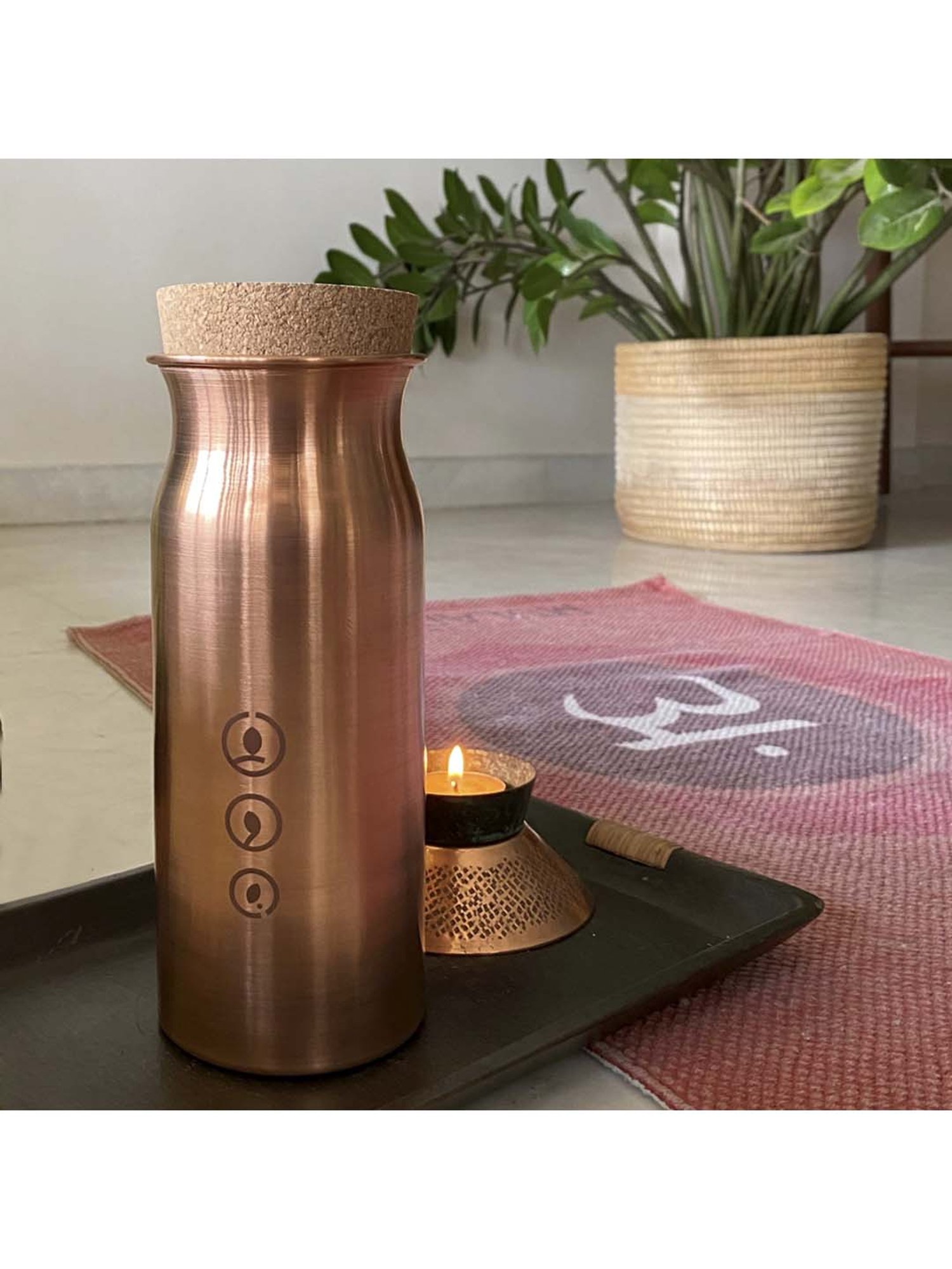 COPPRE Metallic Copper Aqua Tabletop Bottle - Set of 1