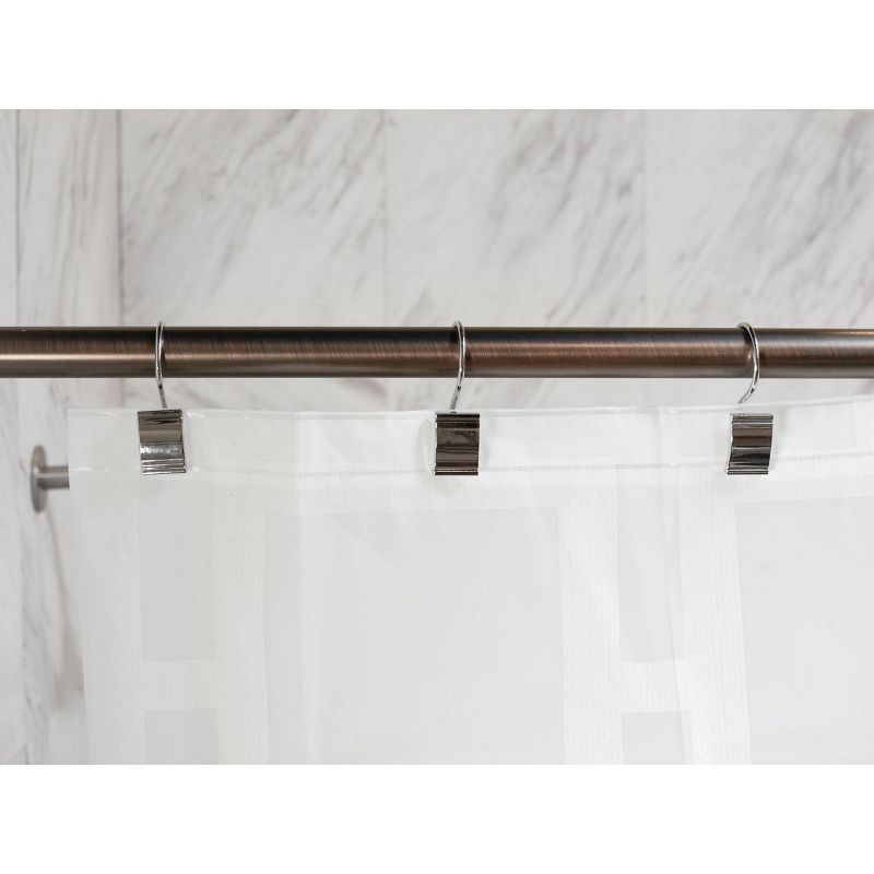 Shower Curtain Hooks Elegant Home Fashion Light Silver