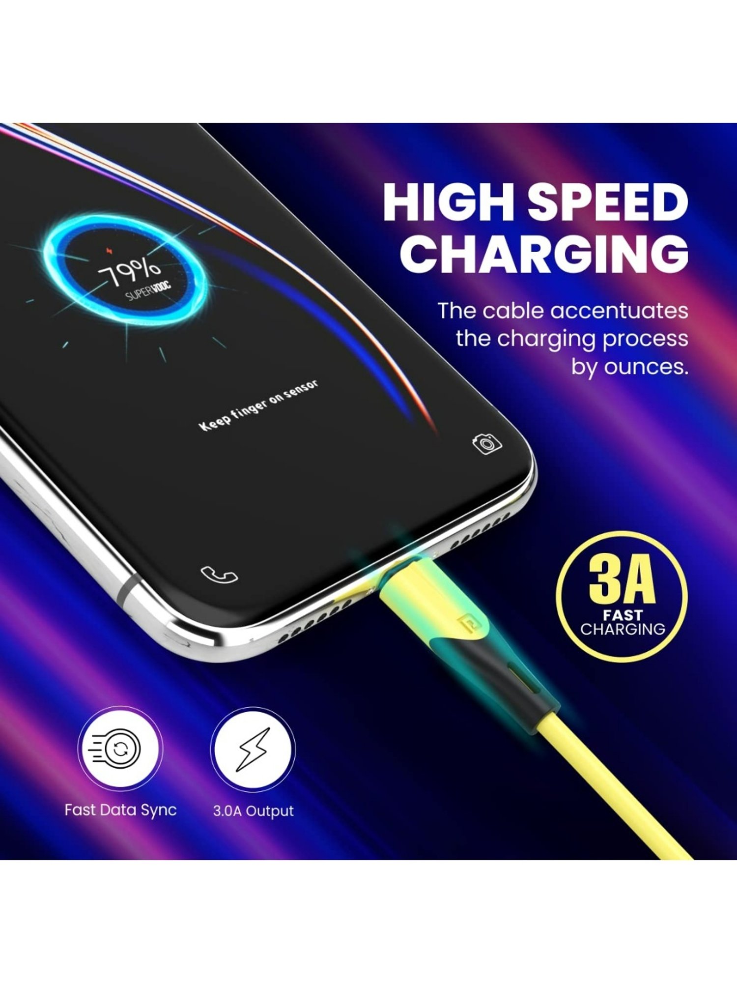 Portronics Konnect Way Type C Charge (Yellow)