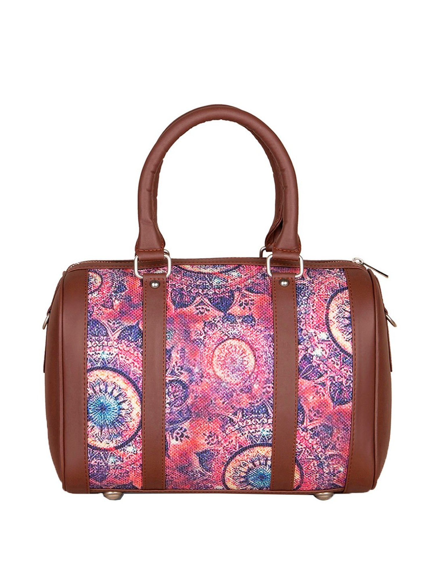 ZOUK Pink Printed Medium Handbag
