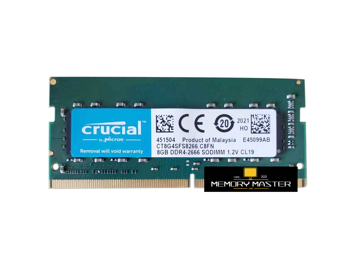 Crucial 8 GB DDR4 2666 LAPTOP RAM PC4 21300 SODIMM Laptop Memory 260-PIN CL19 CT8G4SFS8266.C8FN