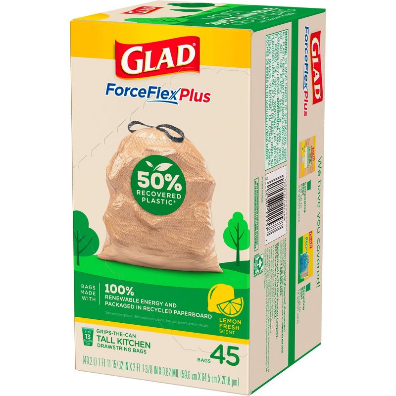 GreenPolly Drawstring Recycling Trash Bags - 13 Gallon - 20ct