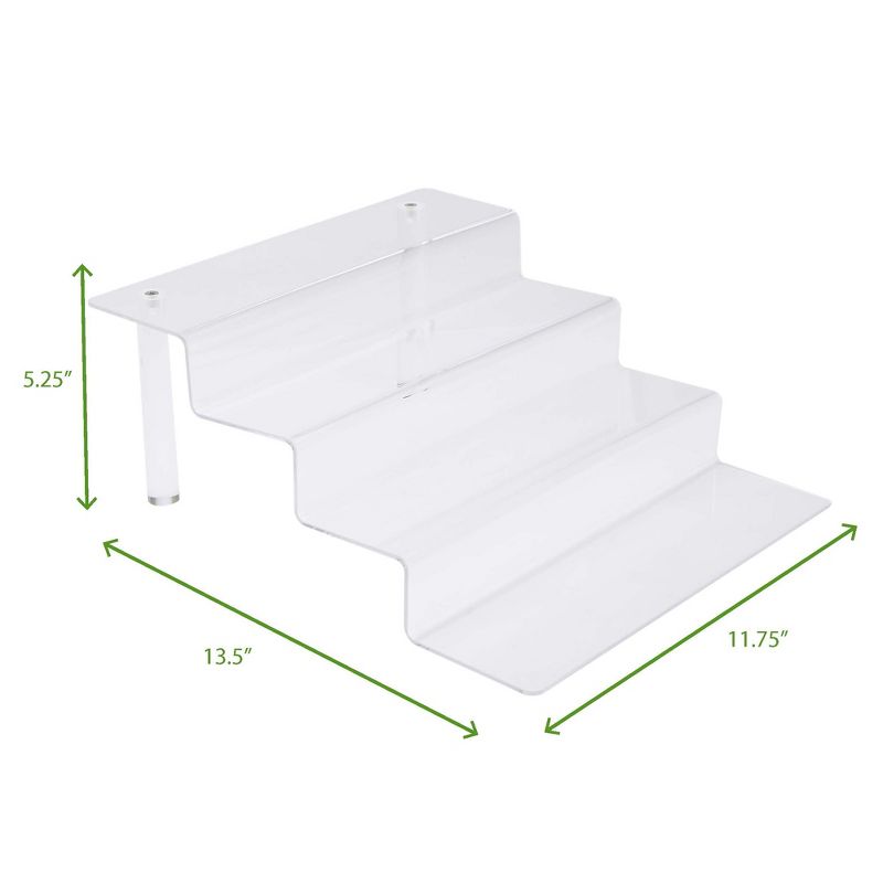 Mind Reader Acrylic 4-Tier Kitchen Cabinet Shelf, Clear