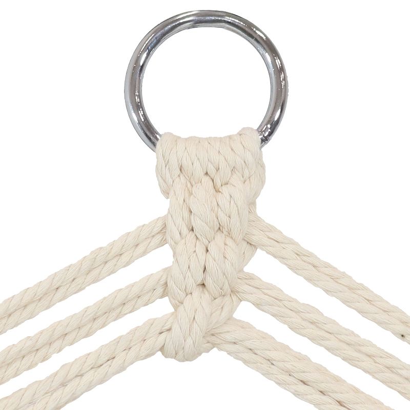 Sunnydaze Outdoor Polycotton Fabric Padded Hanging Hammock Chair with Hardwood Spreader Bar - Ancient Tribal Print