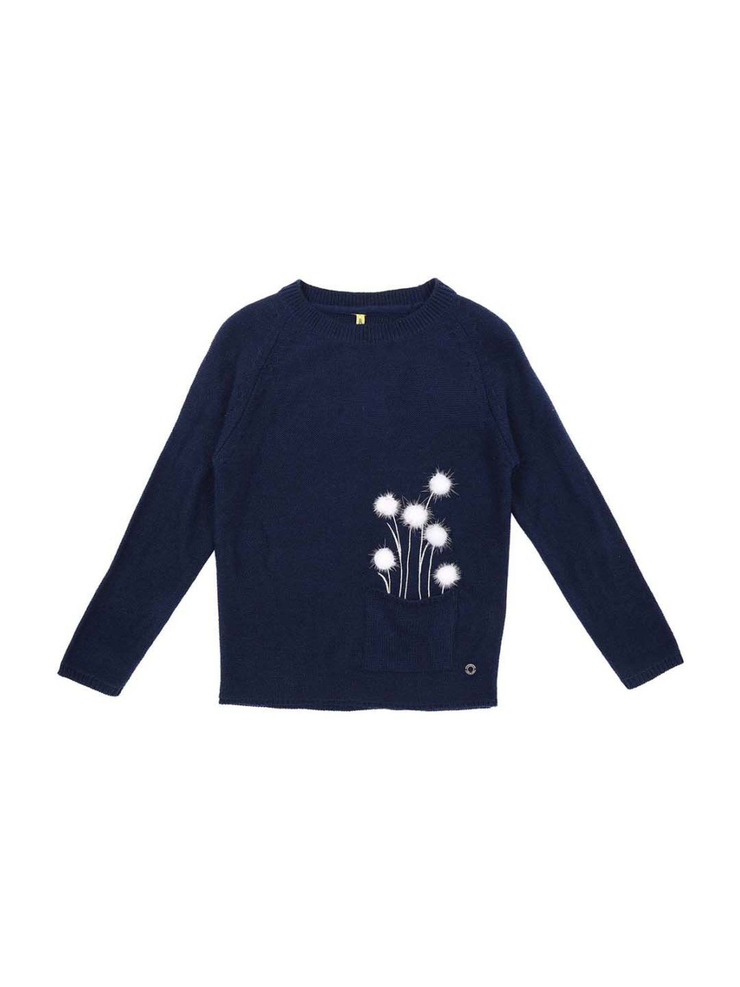 Gini & Jony Kids Navy Applique Sweater