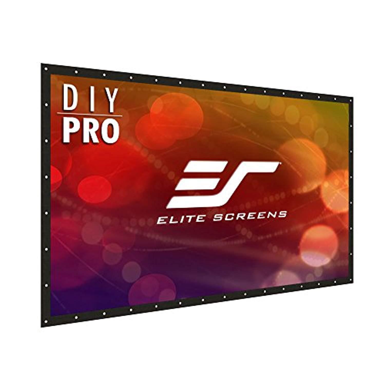 elite screens diy pro, indoor outdoor portable projector screen pvc 114-inch 16:9, 8k 4k ultra hd 3d movie theater cinema 114"