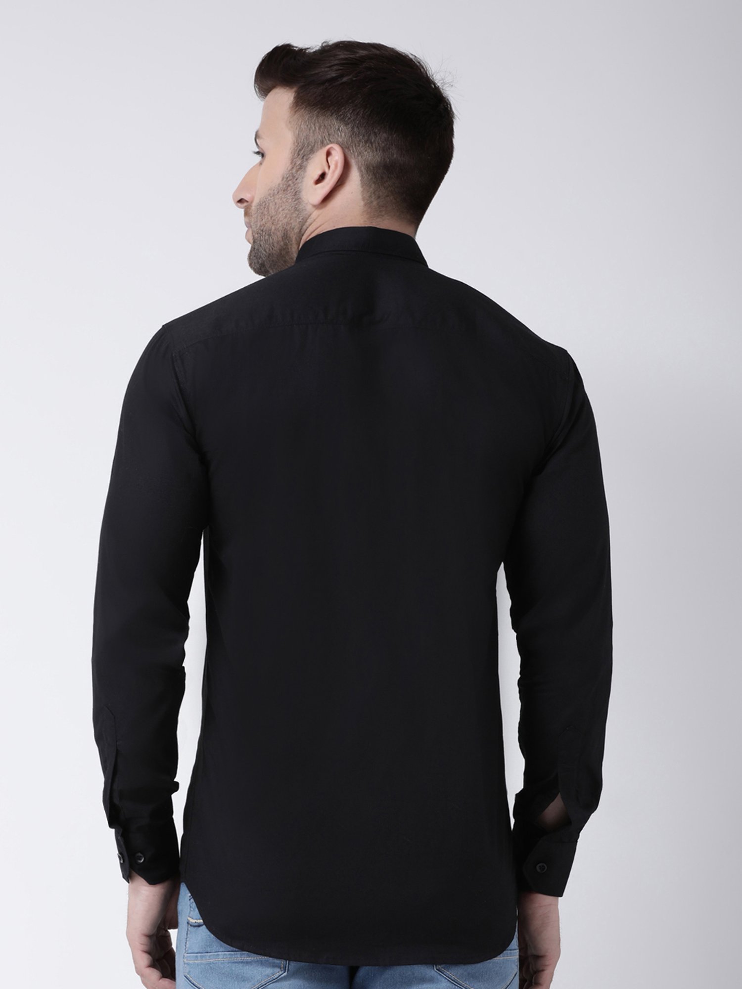 Hangup Plus Black Slim Fit Pure Cotton Shirt