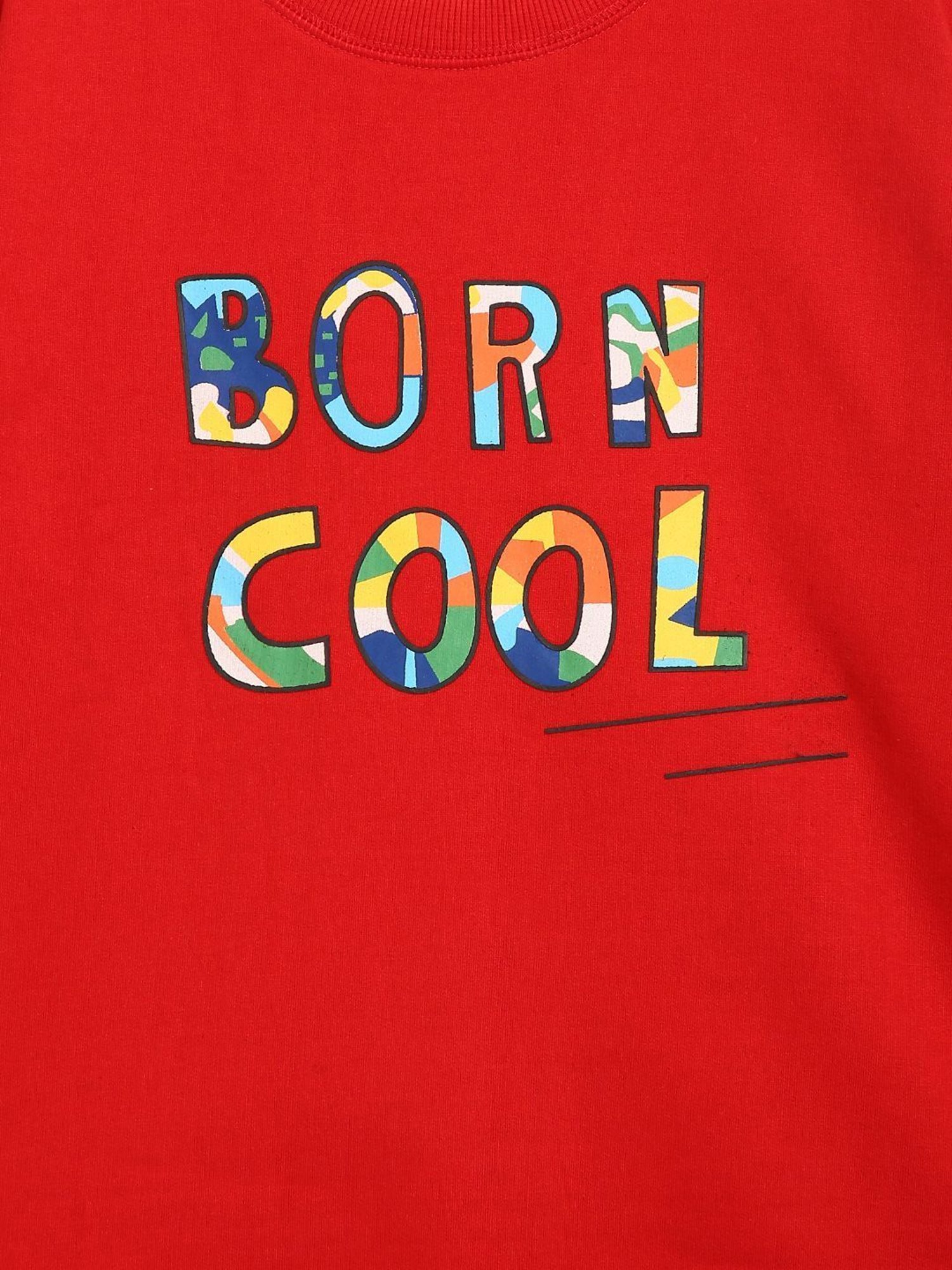 Li'l Tomatoes Kids Red Cotton Printed Sweatshirt