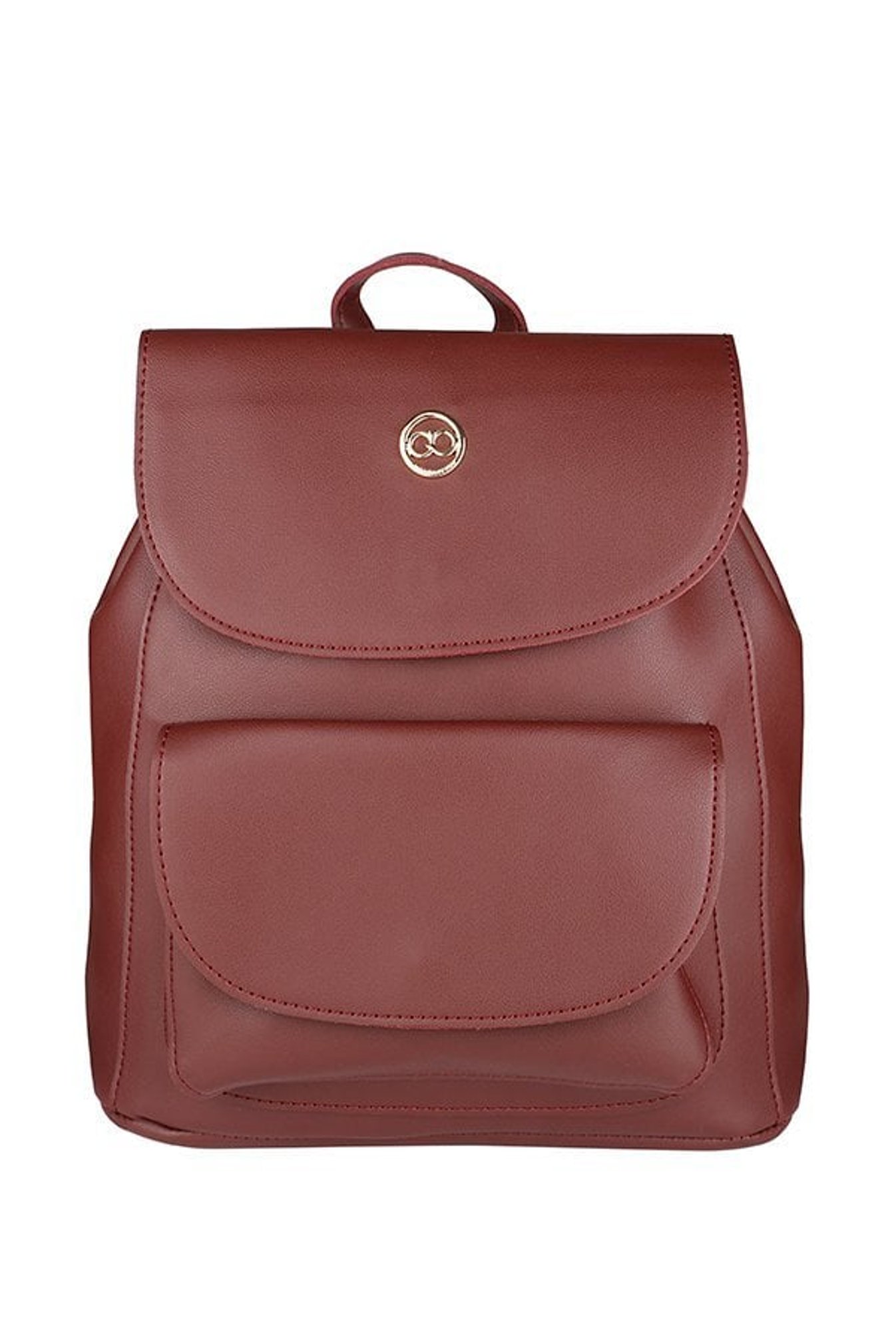 Gio Collection Maroon Solid Backpack