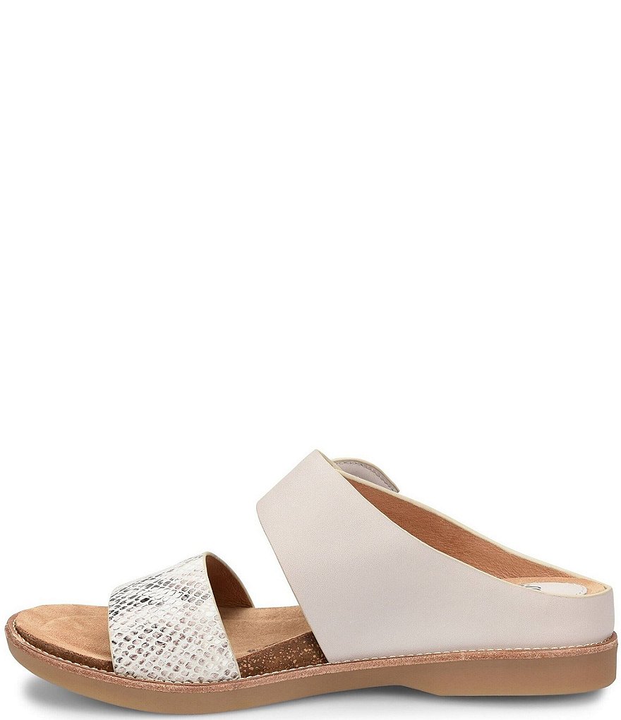 Sofft Braye Leather Snake Print Comfort Footbed Slides