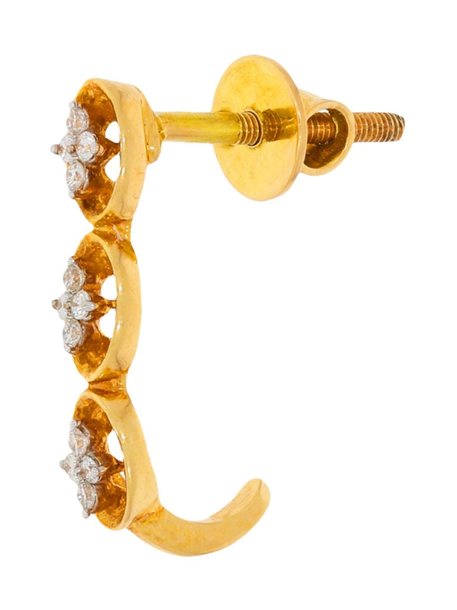 P.C. Chandra Jewellers 18 kt Gold & Diamond Earrings