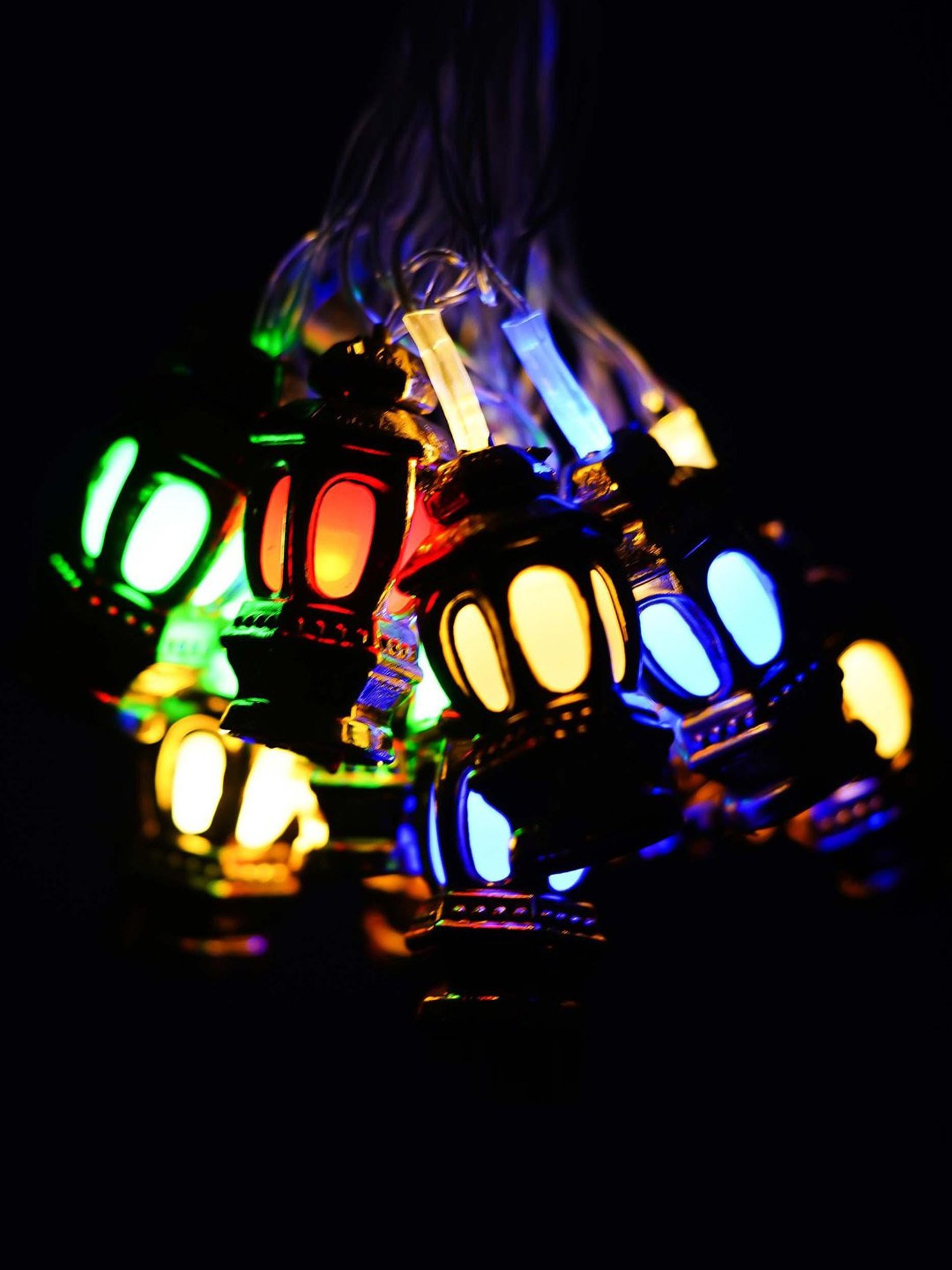 eCraftIndia Lantern Shaped LED Color Changing Steady Fairy String Lights for Diwali