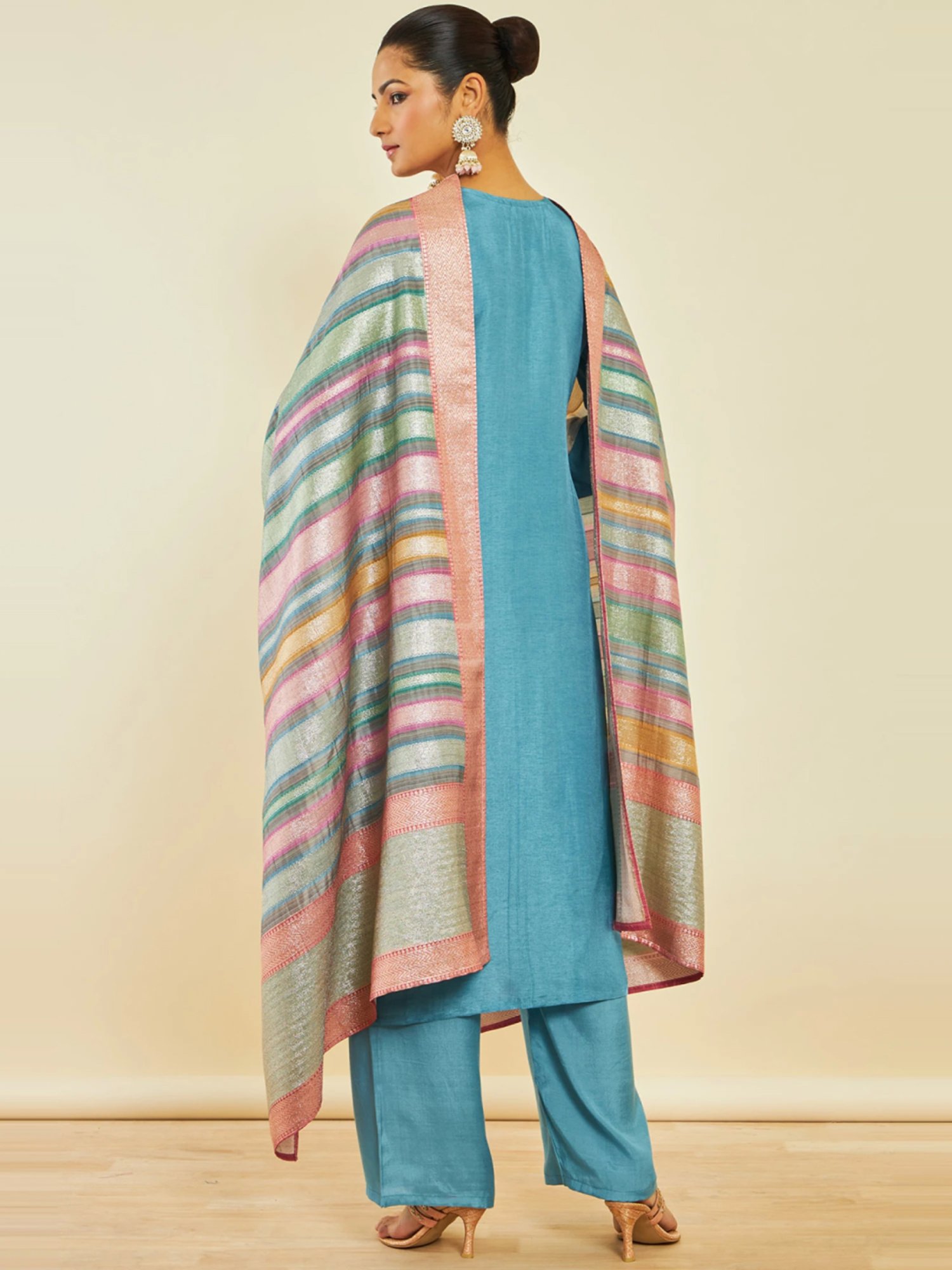 Soch Powder Blue Embroidered Unstitched Dress Material