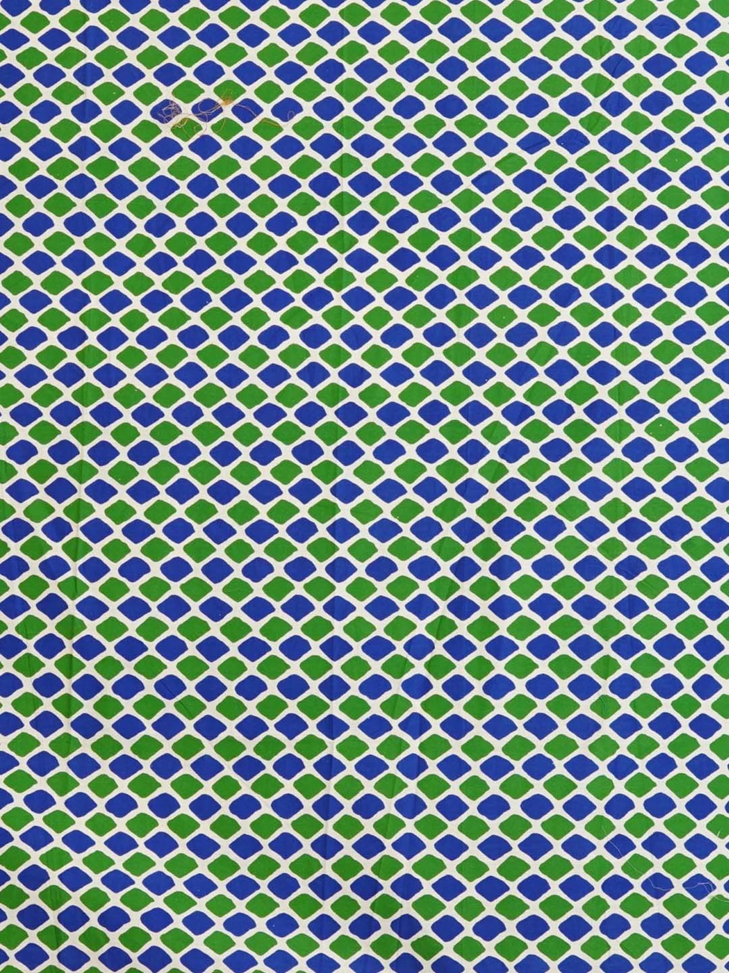 Unnati Silks White & Green Cotton Printed Saree With Unstitched Blouse